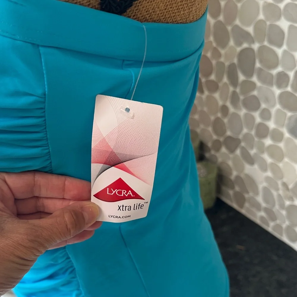 NWT Lands' End Women's Tankini in Aqua size 8 - Picture 5 of 10